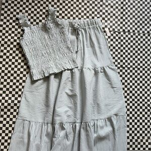 Striped Maxi Skirt with Top